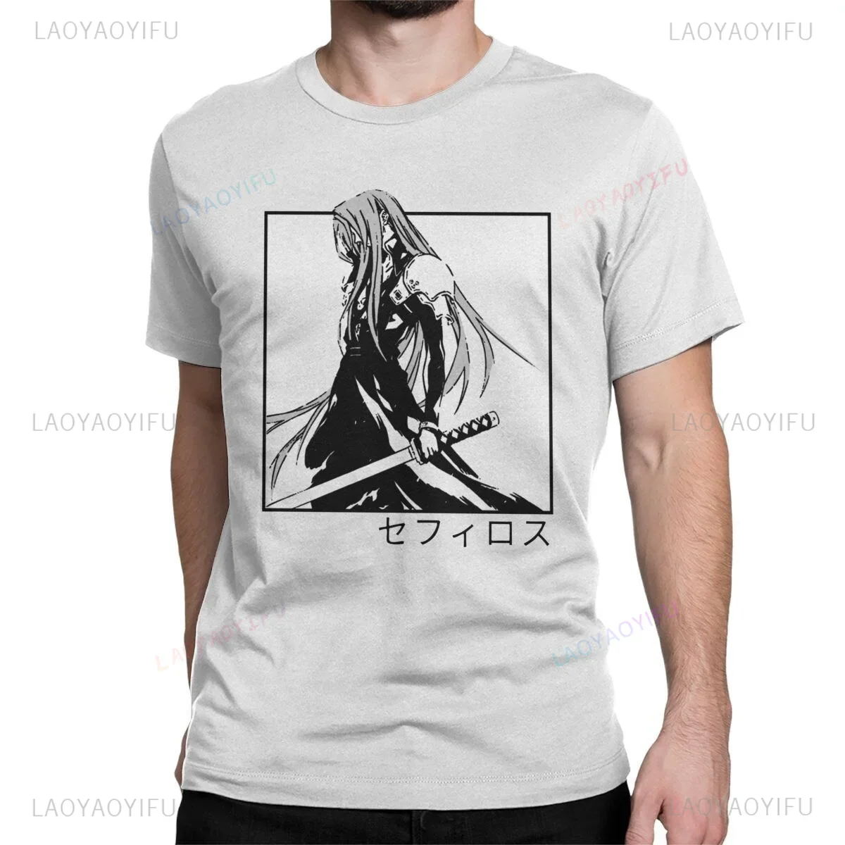 Sephiroth Ffvii Final Fantasy Oversized T Shirt For Men Amazing T-Shirt Harajuku T Shirts Graphic Clothes Unique