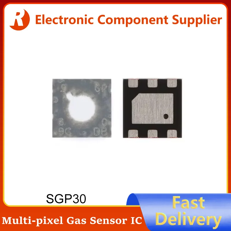 

SGP30 DFN-6 SGP30-2.5k 100% Brand New Original Digital Multi-pixel Gas Sensor IC Chip for TVOC and Carbon Dioxide CO₂ Detection