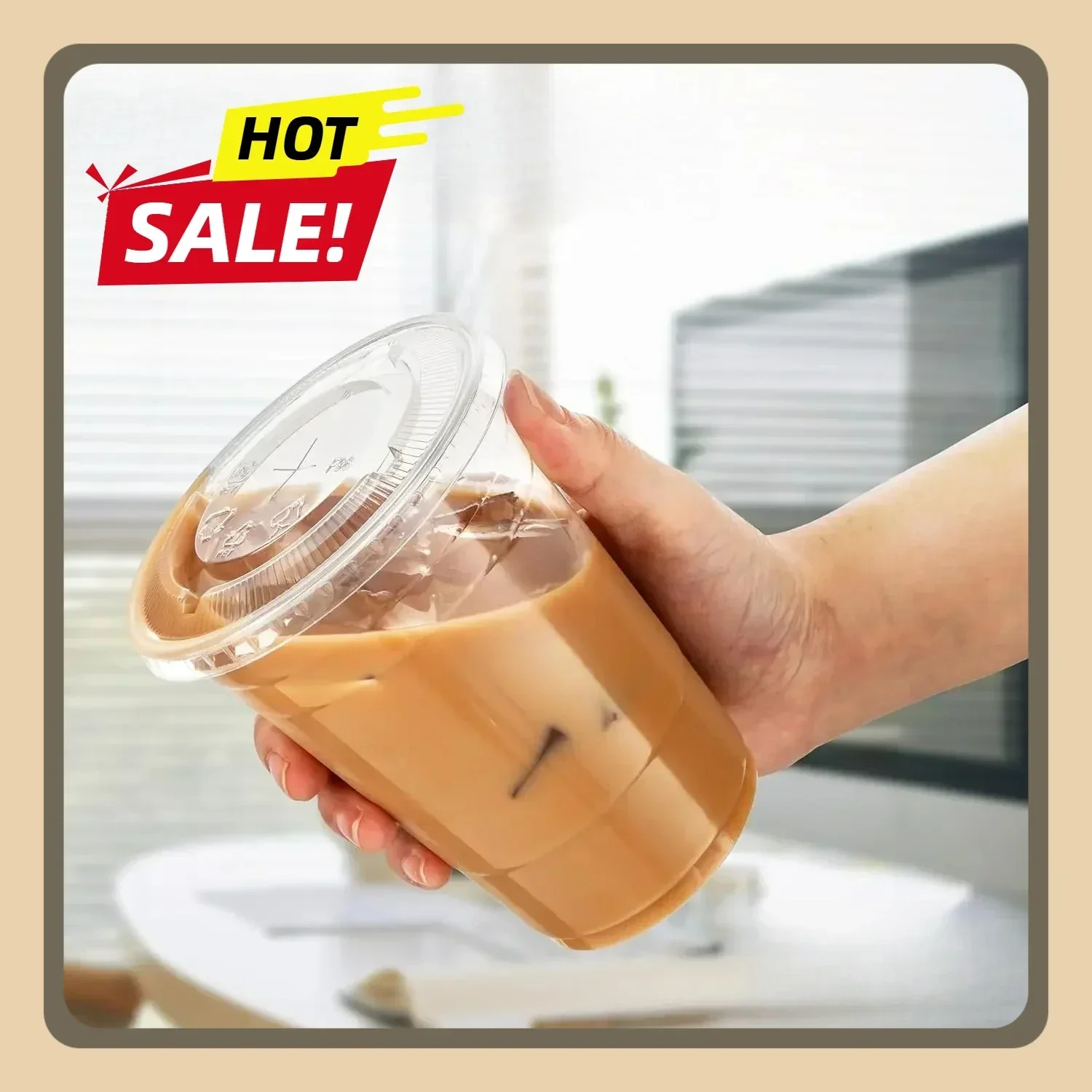 

Iced Coffee Cups with Flat Lids and Black Straws 600 Pack 16 oz Plastic, BPA Free Cup for Party, Smoothie, Disposable Clear Cup