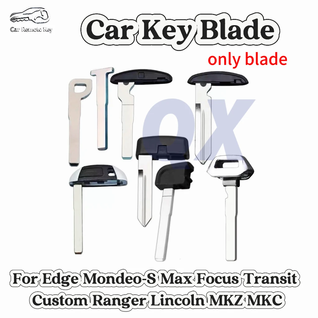 Remote Smart Emergency Key For Edge Mondeo-S Max Focus TransitCustom Ranger Lincoln MKZ MKC Keyless Uncut Blade