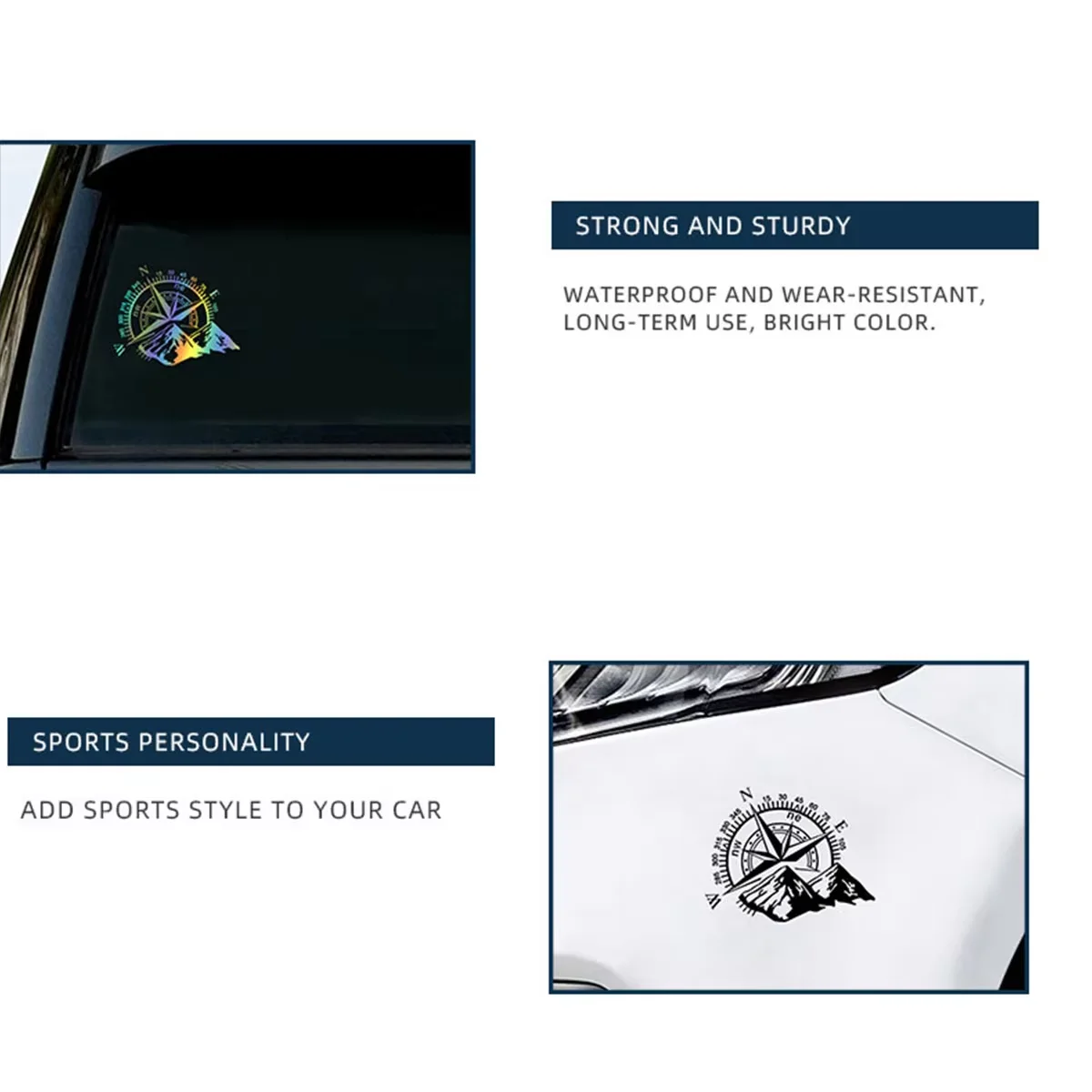 1 Stuks Motorfiets Sticker Sticker Sticker Voor Truck Moto Club Lichaam Decor Stickers Auto Sticker Camper Berg Kompas Camper Auto Accessoires