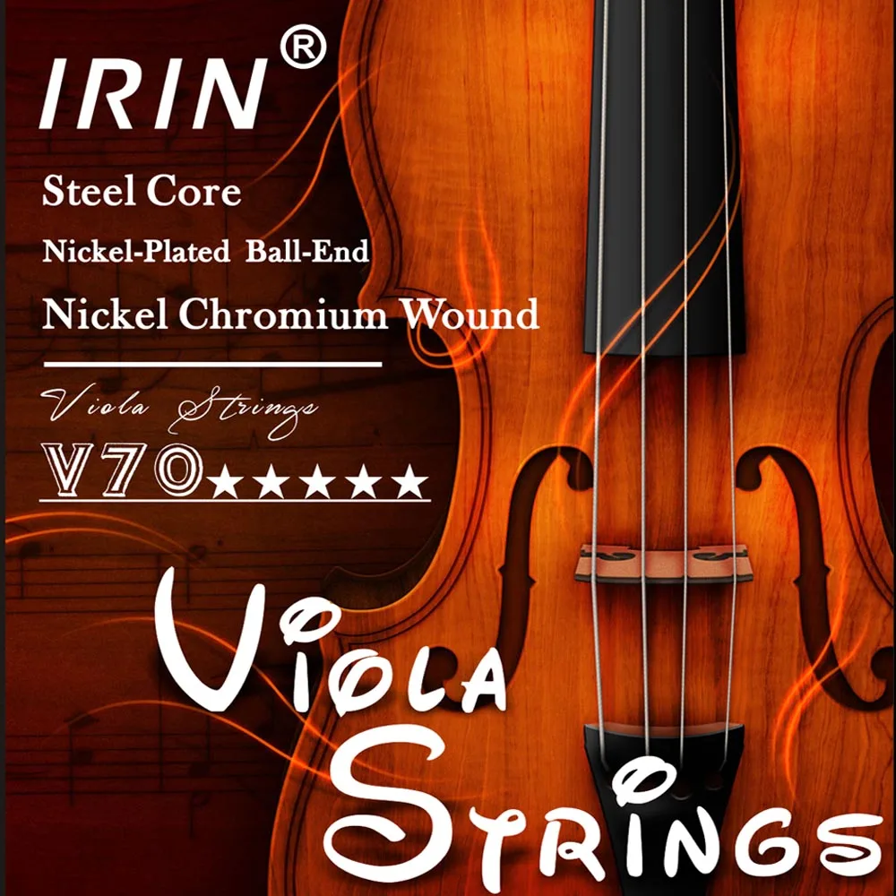 IRIN V70 Viola Strings Stainless Steel Wire Nickel Silver String For 4/4 3/4 1/2 1/4 Viola String Instrument Parts Accessories