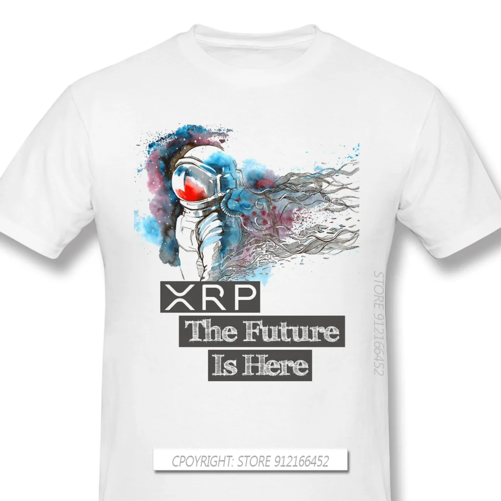 XRP Ripple Coin Cryptocurrency 2024 New Arrival TShirt The Future Is Here Unique Design O-Neck Cotton For Men Shirt Adult