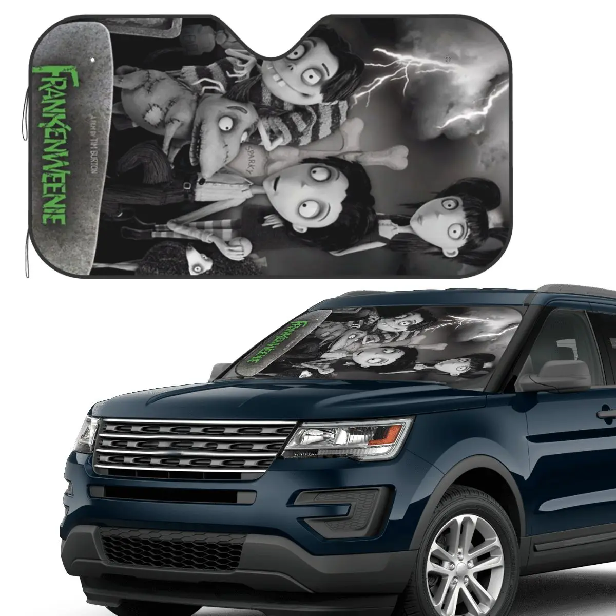 

Frankenweenie Sunshade Windscreen Car Front Windshield Window Sun Visor Accessories Covers