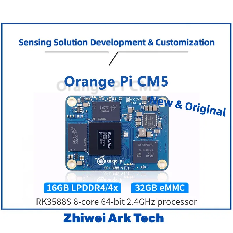 

Orange Pi CM5 16GB RAM 32GB EMMC DDR4 Rockchip RK3588S Compute Module 5 WiFi Bluetooth BLE OrangePi CM5 Core Development Board