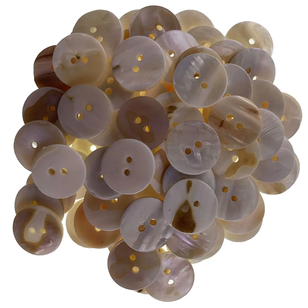 50Pcs Natural Mother of Pearl Round Buttons For Sewing Women\'s Clothing Shell Button Garment Accessories 1.0 1.5 2.0cm