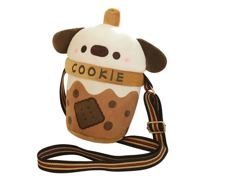 Cute Chihuahua Figurine Milk Tea Cup Shoulder Bag Birthday Gift for Boys Valentine's Day Unique Creative Pet Themed Item