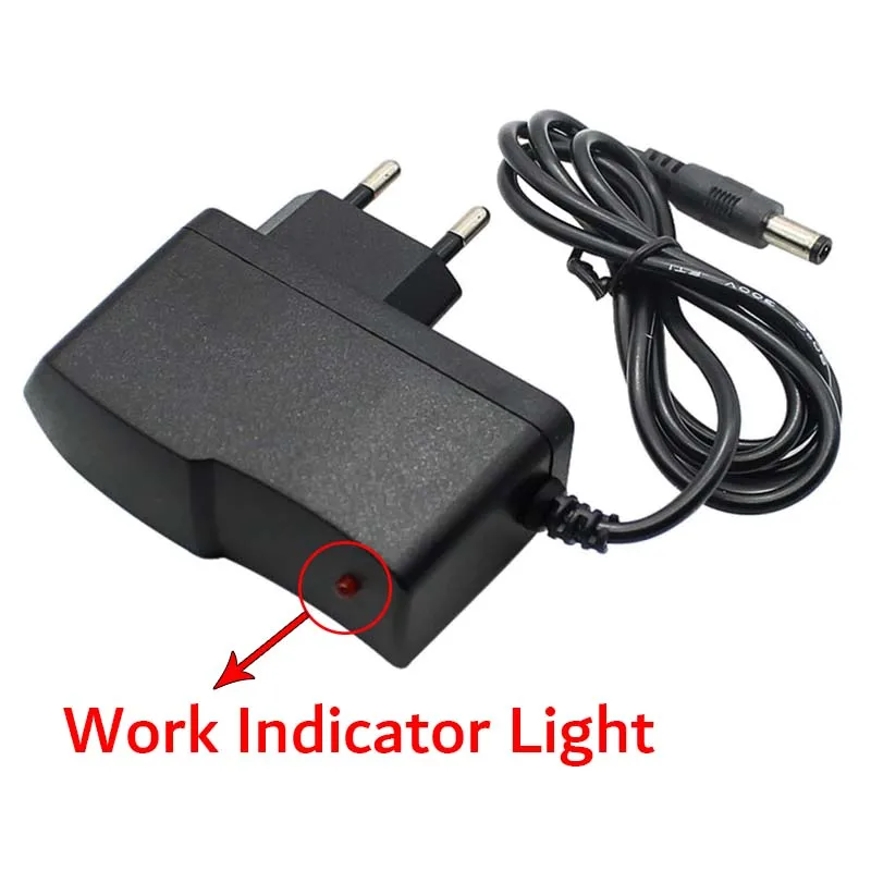 الاتحاد الأوروبي 12 فولت 1A محول الطاقة العرض 2.1 مللي متر * 5.5 مللي متر محول الإضاءة التيار المتناوب 110 فولت ~ 220 فولت إلى تيار مستمر 12 فولت تحويل التيار الكهربائي ل مصباح ليد CCTV