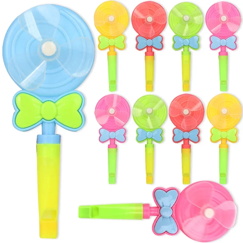 Candy Colored Lollipop Whistle Windmill Creative Children's Toys Sound Whistle Windmill Musical Instrument Toy Kindergarten Gift