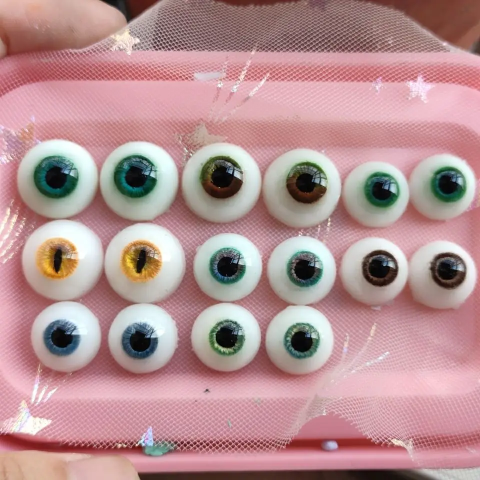 1 Pair Doll Eyes Diameter 10/12/14/16/18 Mm Resin Eyeball Handmade Change Dress Up Diy Girl Play House Kid Toys Doll Accessories