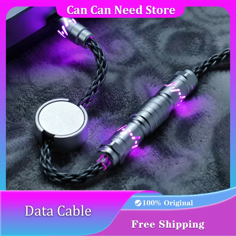 

Customized Hollow RGB Luminous Single Crystal Copper Type-C Aviation Plug Cable 8K Magnetic Axis Keyboard Accessories