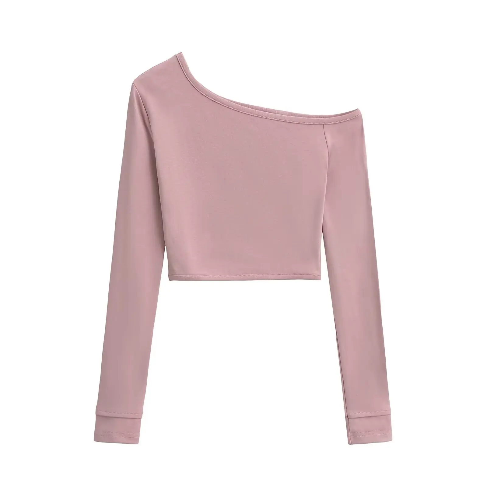 セクシーな肩出しロングスリーブTシャツ レディース スリムフィット ベースシャツ オルト スプリングファッションデザイン カジュアル ストリートウェア