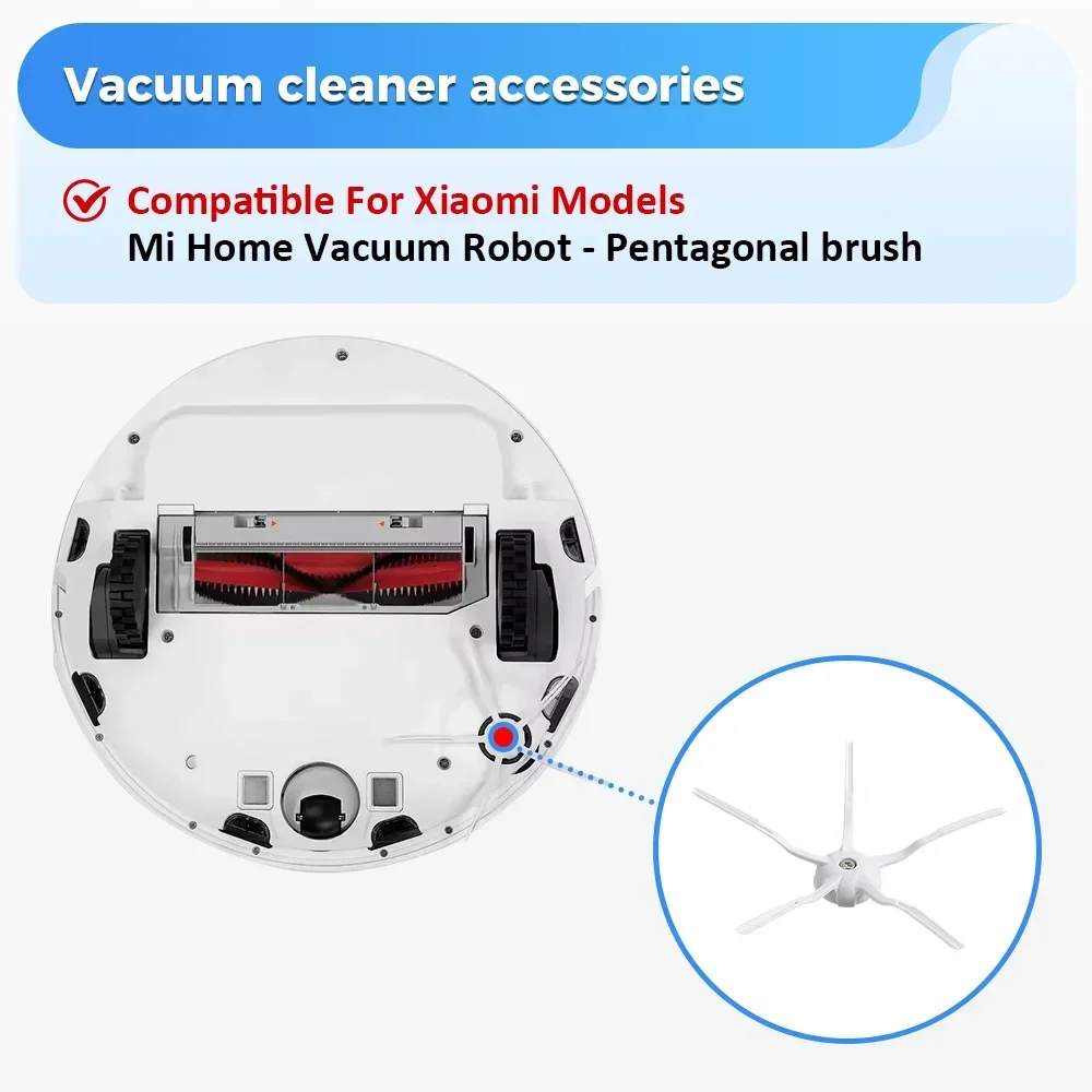 جزء فرشاة جانبية رئيسية لمرشح HEPA لـ Roborock S7 S70 S75 T7S/T7S Plus/S7MaxV/S7 MaxV Plus/S7 Maxv Ultra/G10 Robot Vacuum