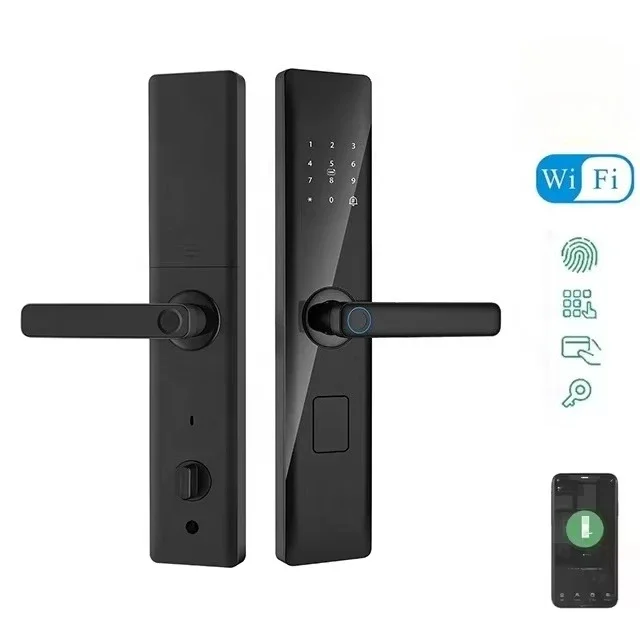 

Factory Price Tuya Smart Lock With WIFI Fingerprint Digital Lock Code RFID IC Card App Unlock Smart Door Lock