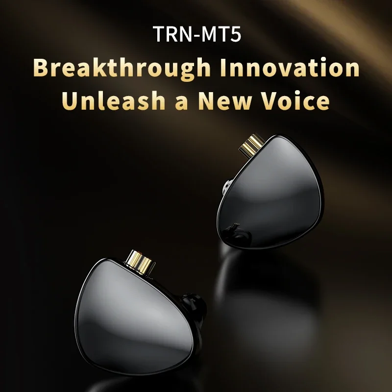 TRN MT5 Controlador dinámico dual Monitores intrauditivos Auriculares 0,78 mm 2 pines 10 mm Diafragma LCP de alto polímero Headsts originales