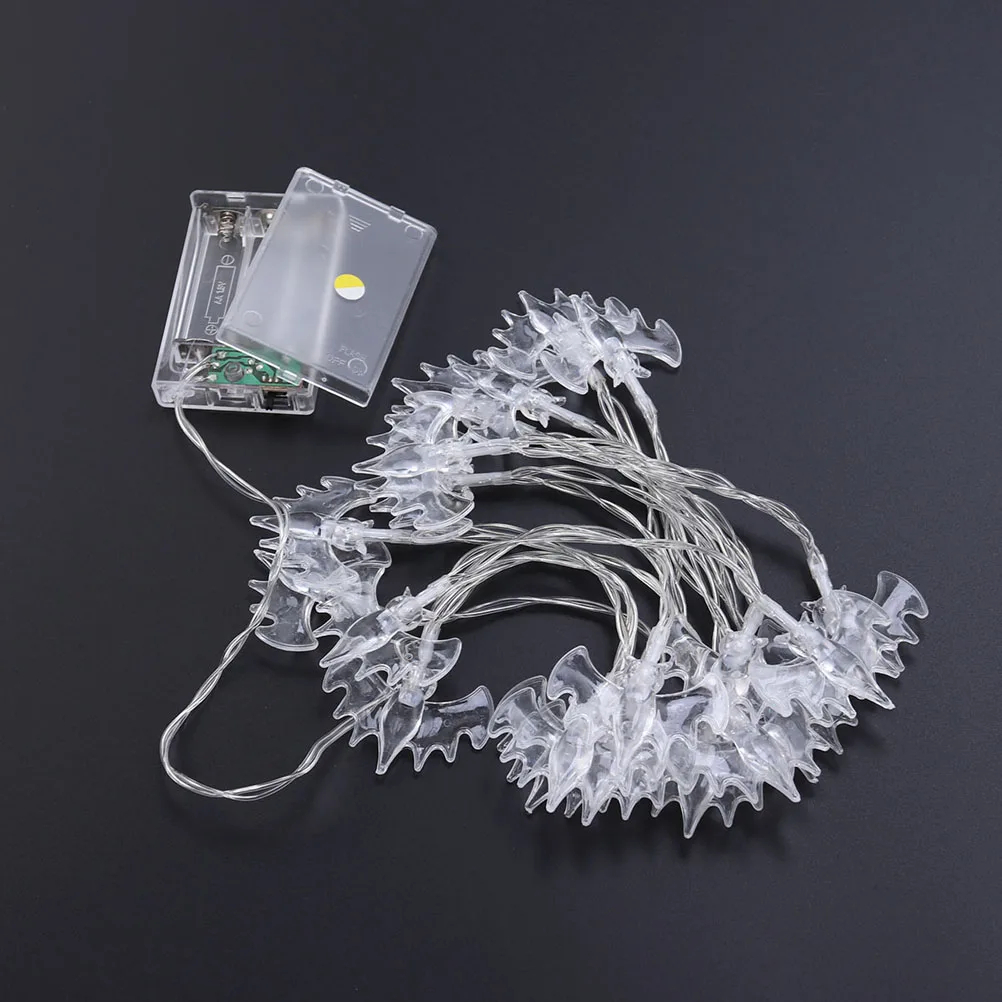 

2pcs 2M 20 Leds Bat Shape String Lights Spooky Halloween Party Decoration Garden Lamp Festival Birthday Blue Light Durable