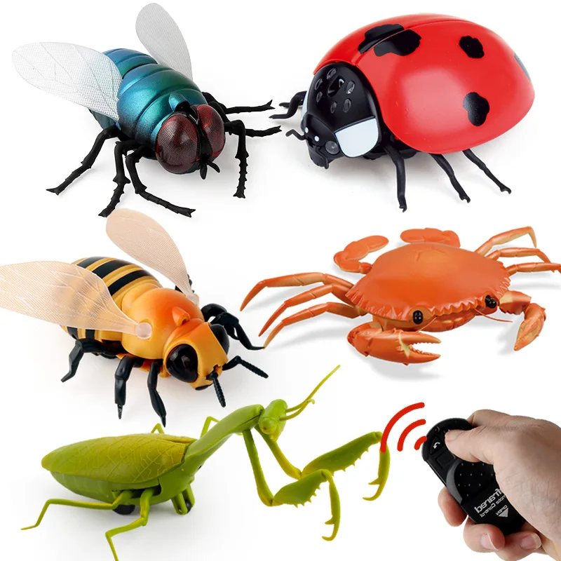 

Creative Simulation Insect Remote Control Toys Fun Fly Bee Ladybird Toys Infrared Remote Control Electronic Pet Kids Toys Gift