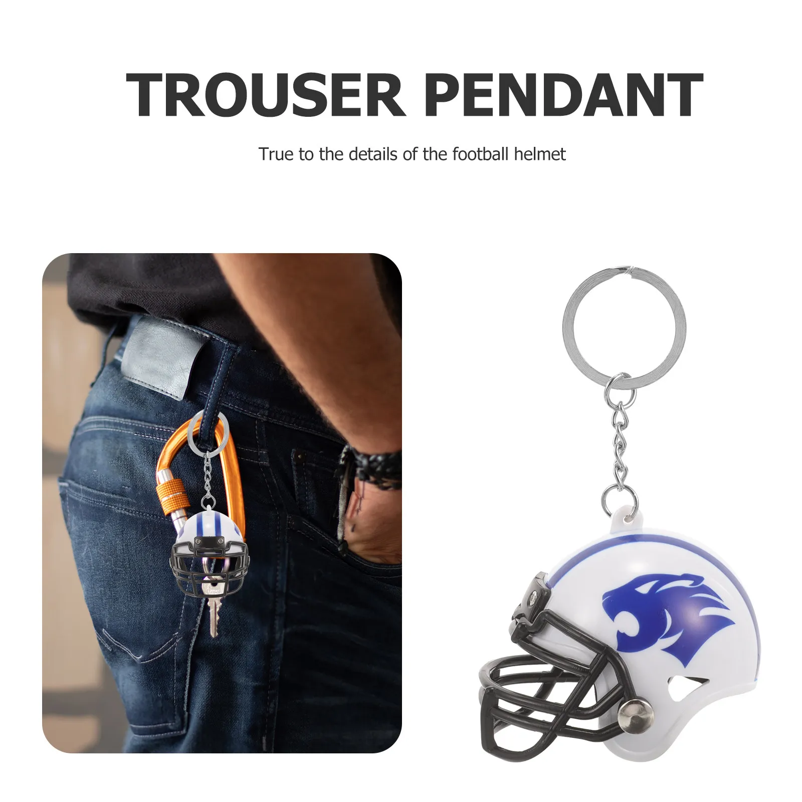 Football Keychain Fine Detail Sophisticated Design Attractive Find Key Chain for Backpack Bag Sports
