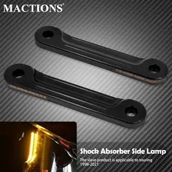 Motorcycle Front LED Flush Fork Turn Signals Light Brackets For Harley Touring Electra Street Glide Road King FLHT FLHR 98-2022
