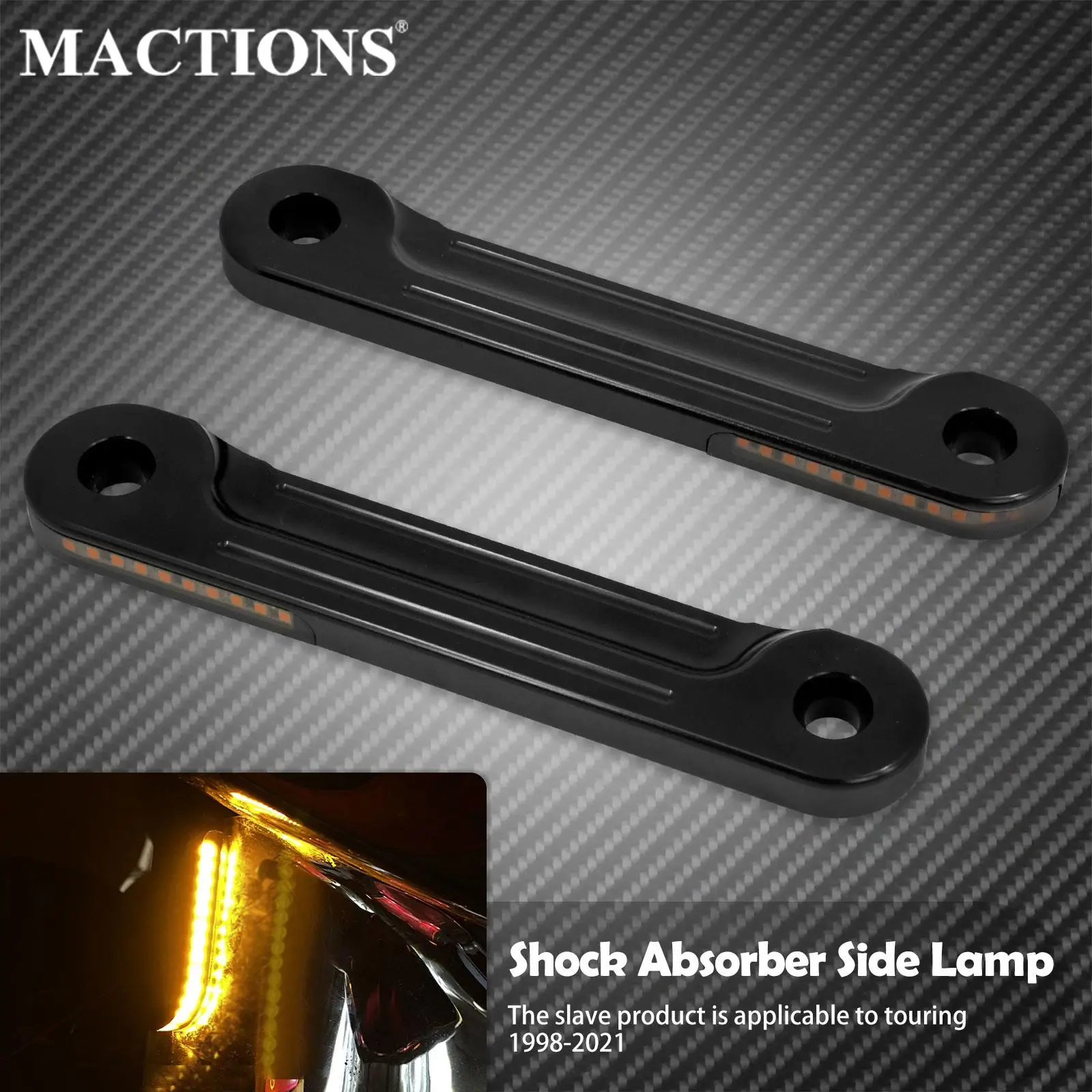 Motorcycle Front LED Flush Fork Turn Signals Light Brackets For Harley Touring Electra Street Glide Road King FLHT FLHR 98-2022
