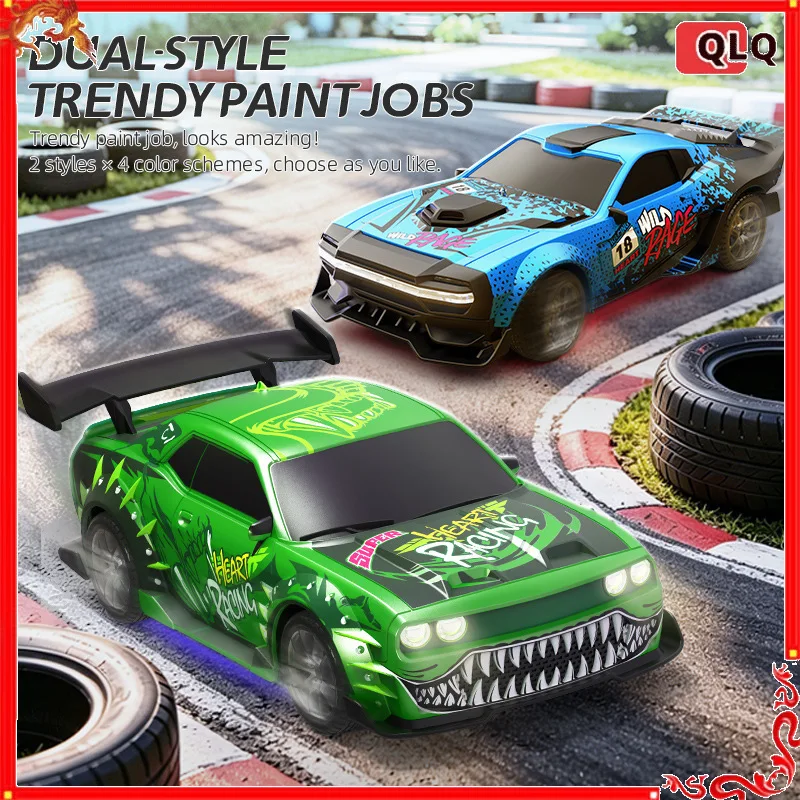 JJRC High Speed RC Drift Car 2.4G 4WD with LED Lights Full Proportional Throttle Multiplayer Interactive Racing Remote Control D