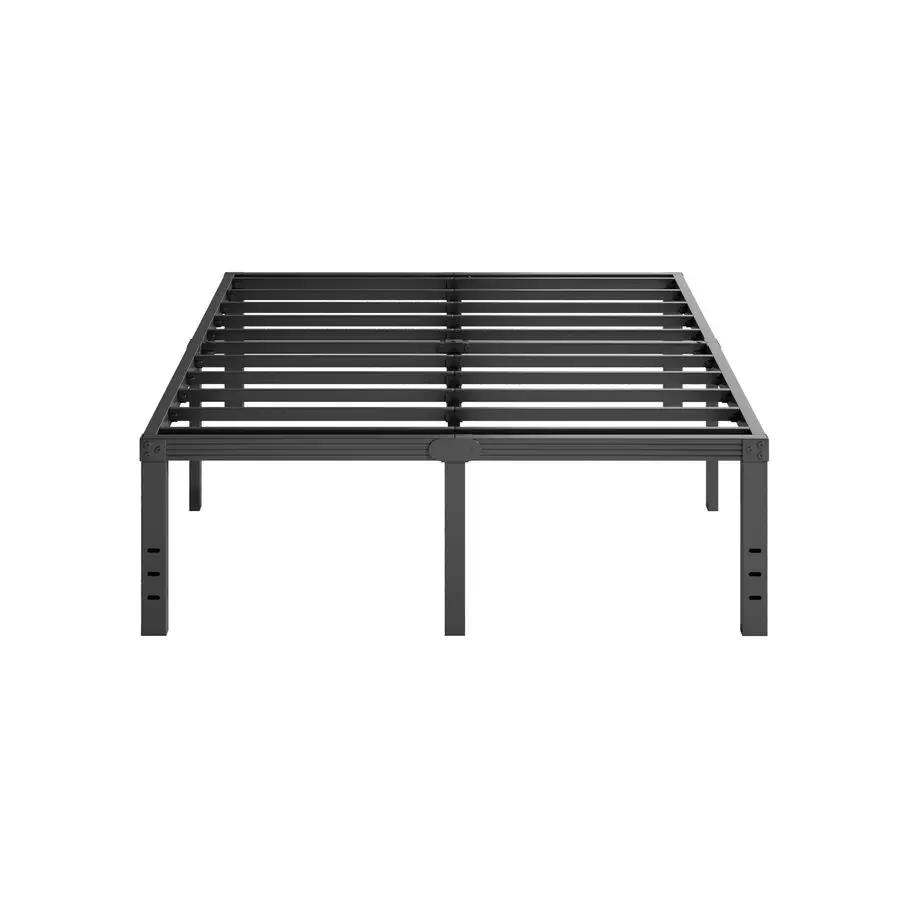 

Inch High Metal Queen Bed Frame, Platform Bed Frame Queen Size No Box Spring Needed, Easy Assembly, Noise Free, Sturdy, Black