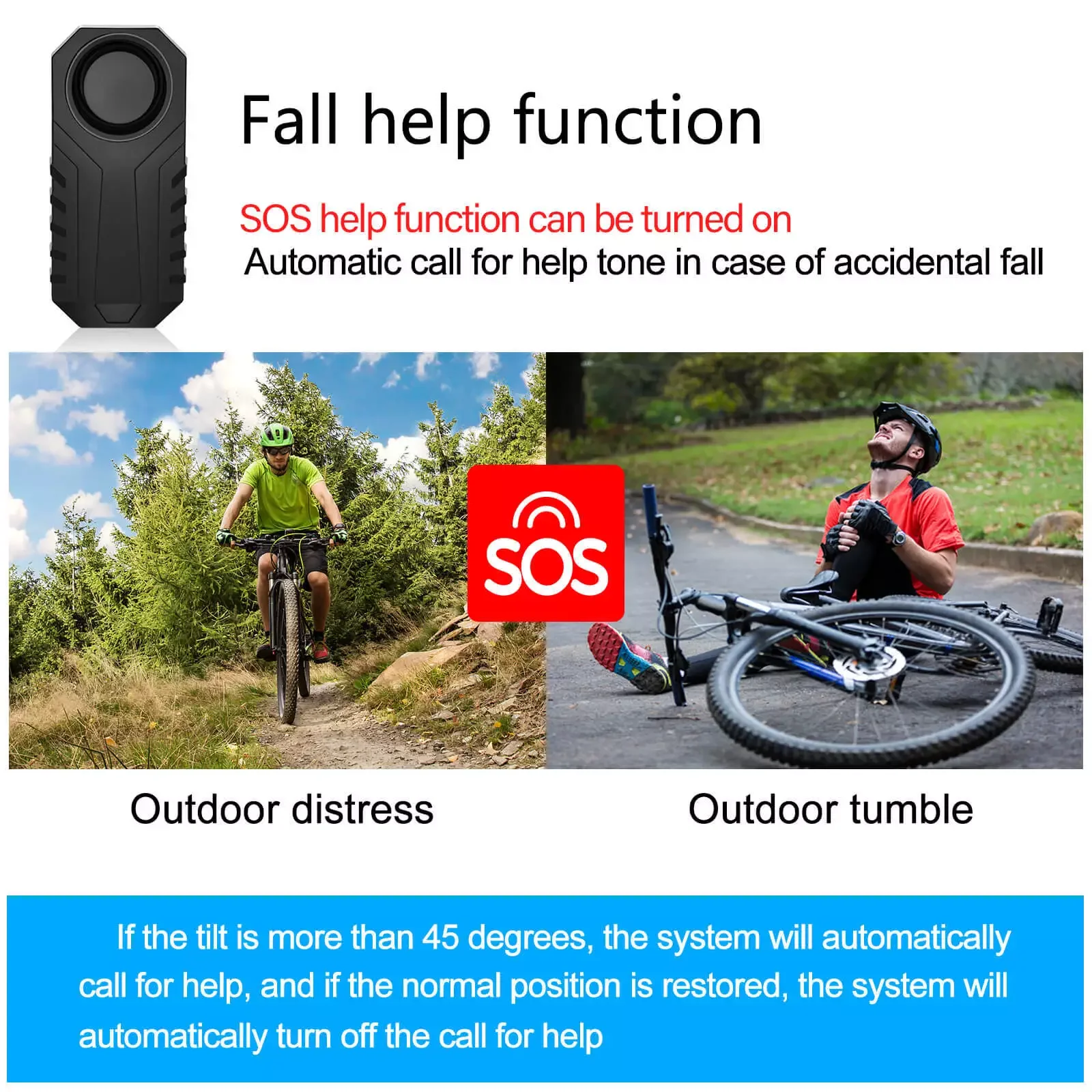 Bocina de alarma para bicicleta con control remoto, Sensor de vibración fuerte de 113dB, impermeable para motocicleta, bicicleta y scooter