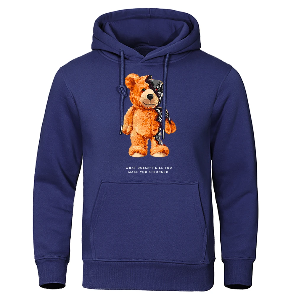 

Bear Show You What I Am Really Look Like Hoodies Men Fashion Funny Clothing Loose Oversized Sweatshirts Street Casual Coat