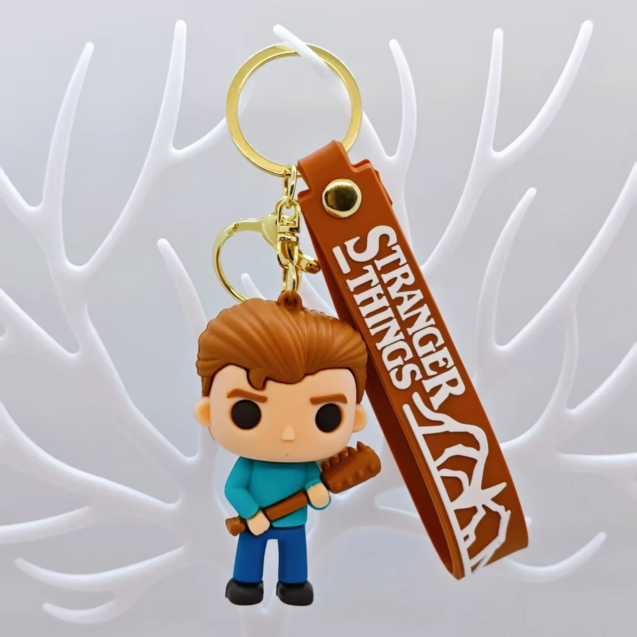 Funko Pop Pocket Pop Keychain Stranger Things Eleven Robin Barb Steve Dustin Key Ring Chain Model Toy Adults Children Gift Toys
