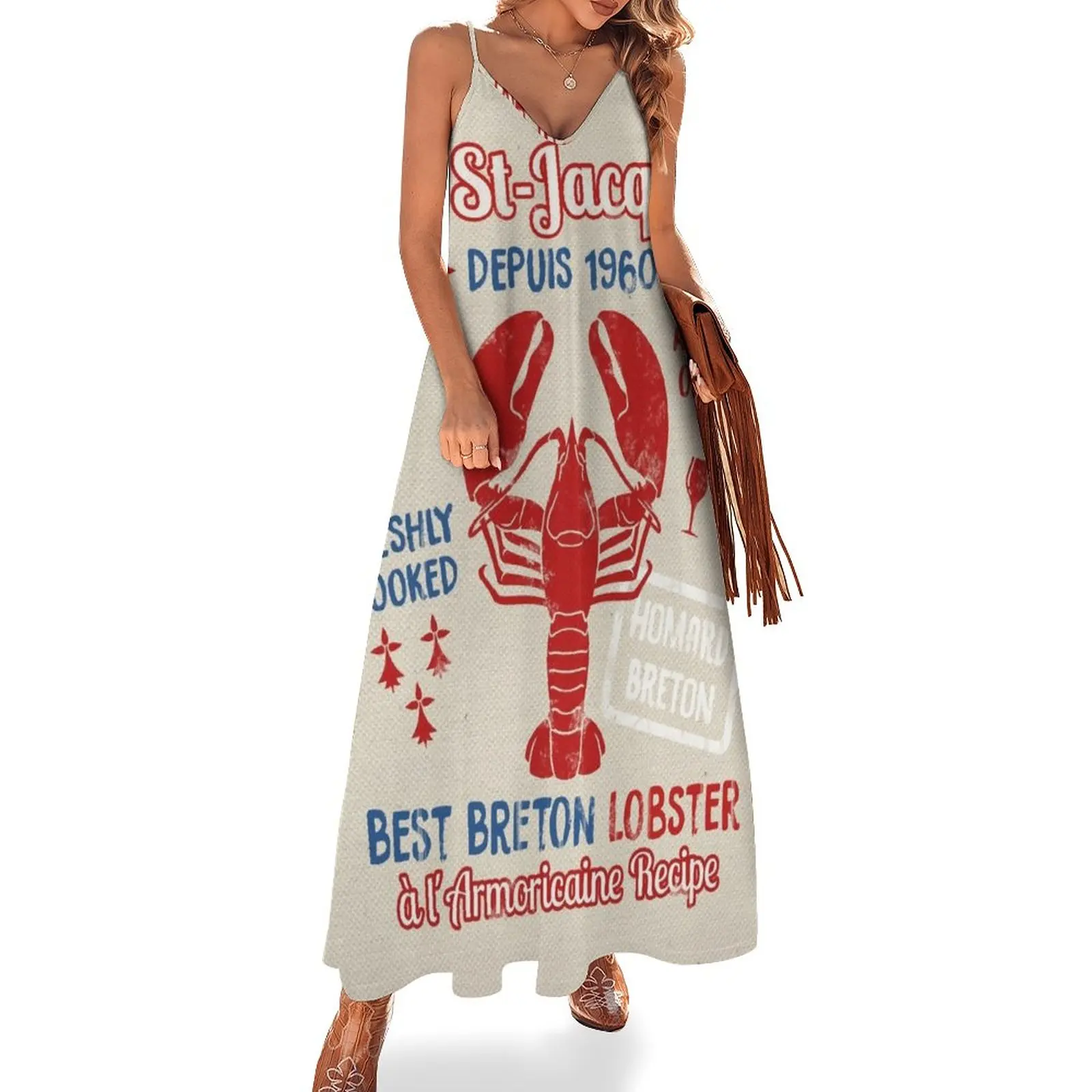 Le St-Jacques Lobster Shack Sleeveless Dress ladies dresses for special occasion Summer dresses for women dress dresses