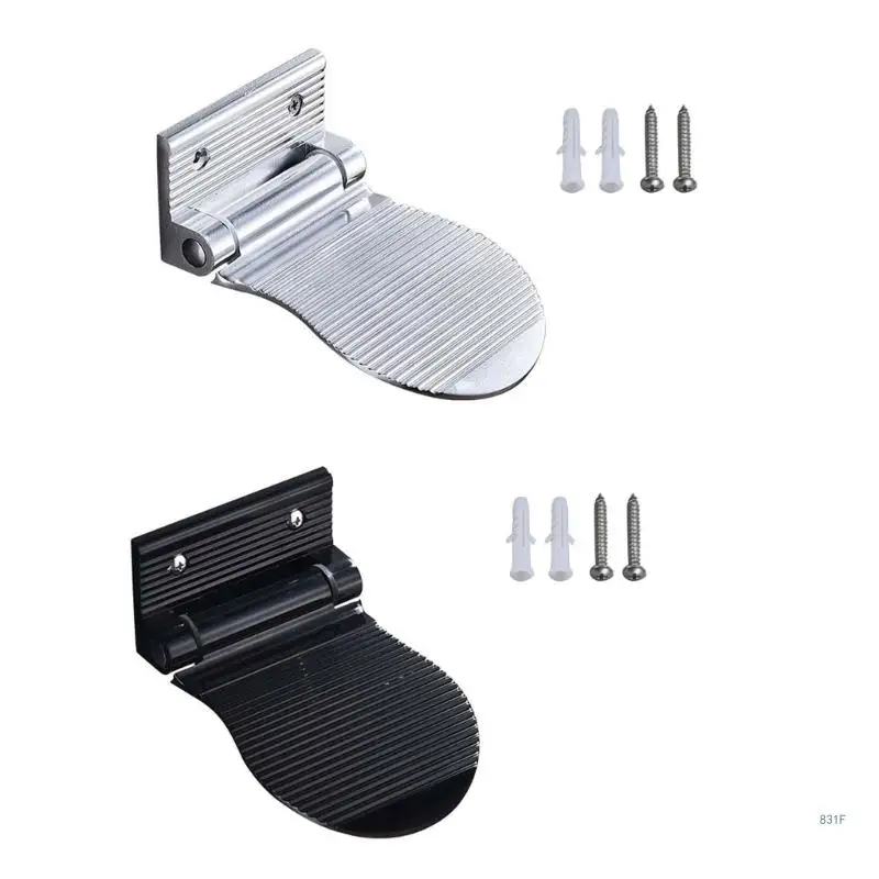 Lightweight Shower Footstool Foldable Designs Foot Rest Aluminium Alloy Bathroom Accessory Promote Relaxation & Comfort