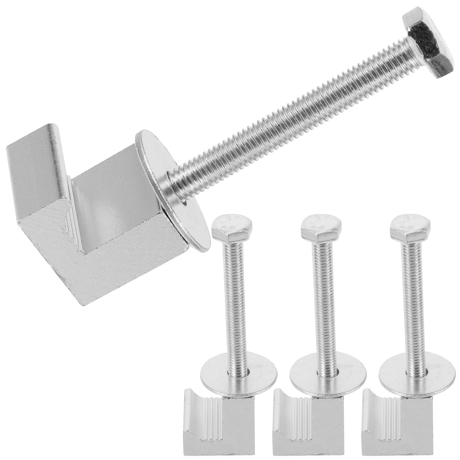 

4Pcs Truck Toolbox J Hooks Heavy Duty Aluminum Clamps for Pickup Bed Tool Box Mounting Repair Kit Accessories J Hooks