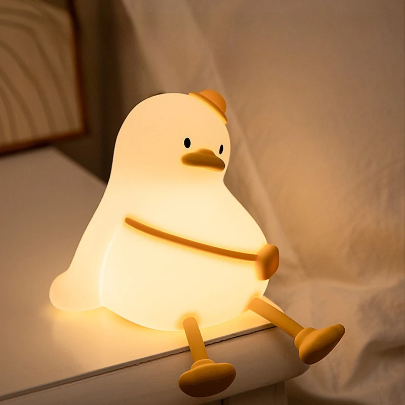 Warm Lamp Duck Nightlight Creativity Cute Gift Night Light Living Room Bedroom Timing Lighting Lamps Home Decoration Lights