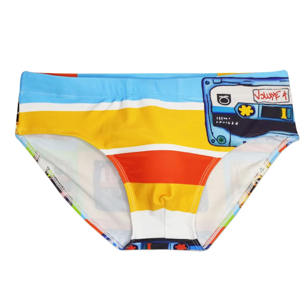 Men's Swim Briefs Sexy Printed Swimming Trunk Beach Short Water Sport Beach Pants Swimsuit Swimwear Male Bathing Suilt Surfing