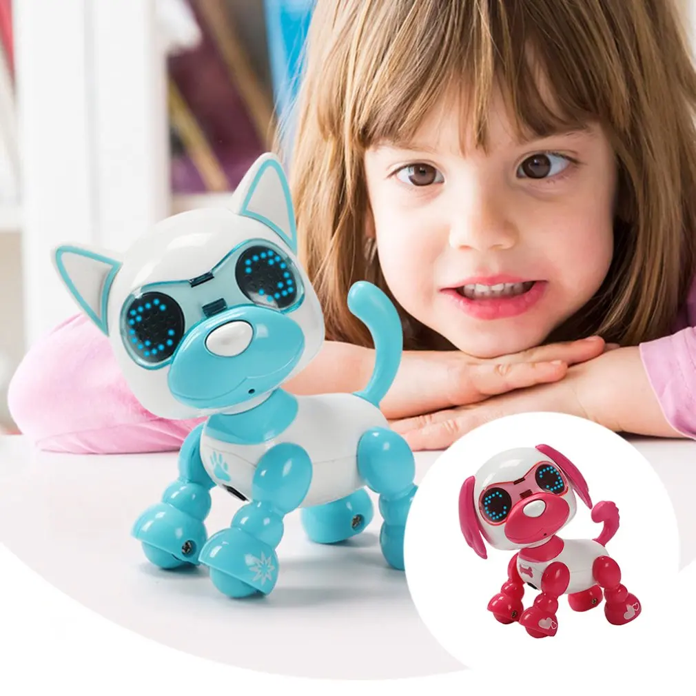 Cool Robot Dog Pet Toy Kids Smart Interactive Walking Sound Puppy LED Record Educational Intelligent Electronic Robot toy Gifts