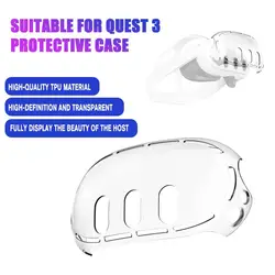 For Meta Quest 3 VR Helmet Protective Cover Clear TPU Cases Protector Dustproof For Oculus Meta Quest3 VR Glasses Accessories