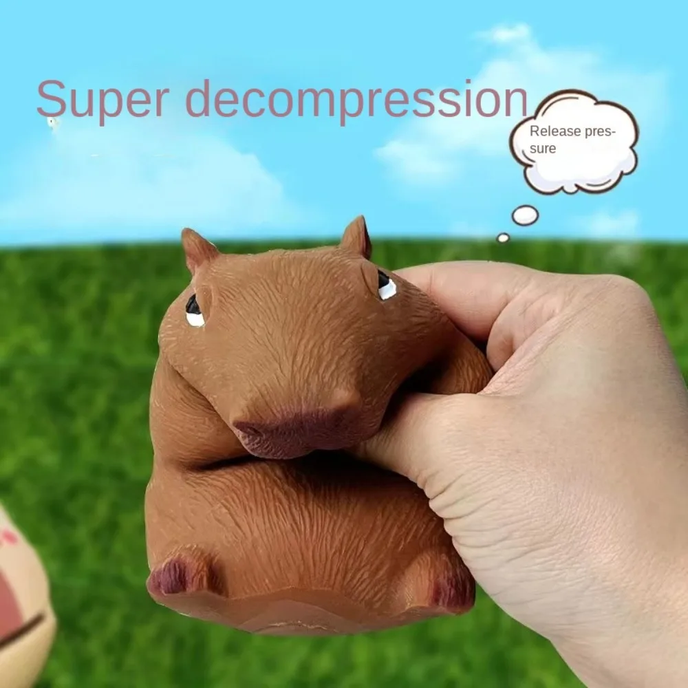 Animal dos desenhos animados capivara squeeze brinquedo macio engraçado capivara lento rebote brinquedo criativo bonito simulação capivara decoração jogo do bebê