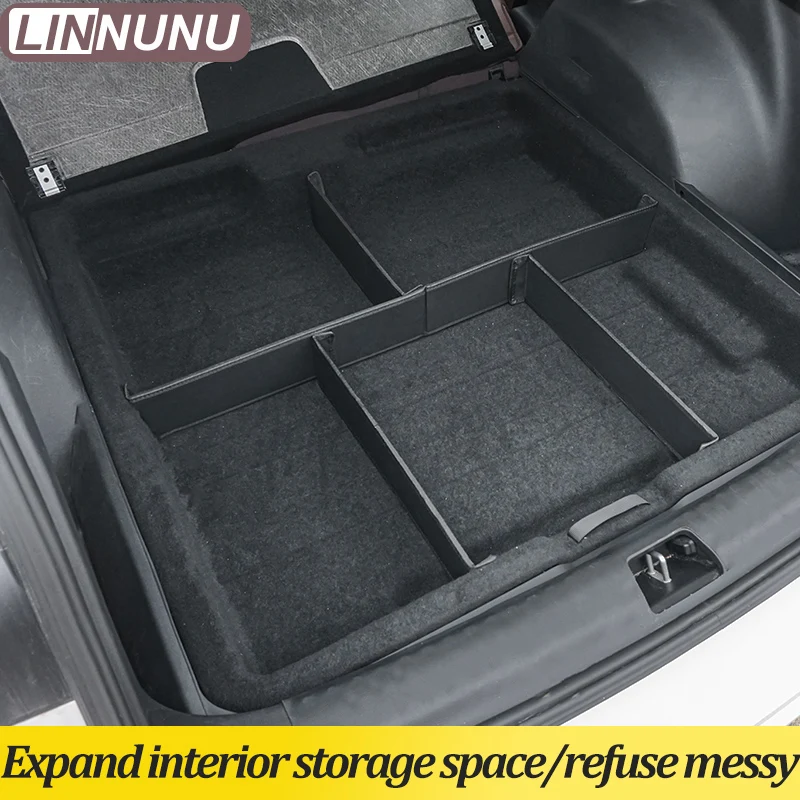 LINNUNU Partition of Trunk Storage Box Fit for Kx11 GEELY Monjaro Manjaro 2023 2024 Xingyue L Car Styling Trunk Folding Board