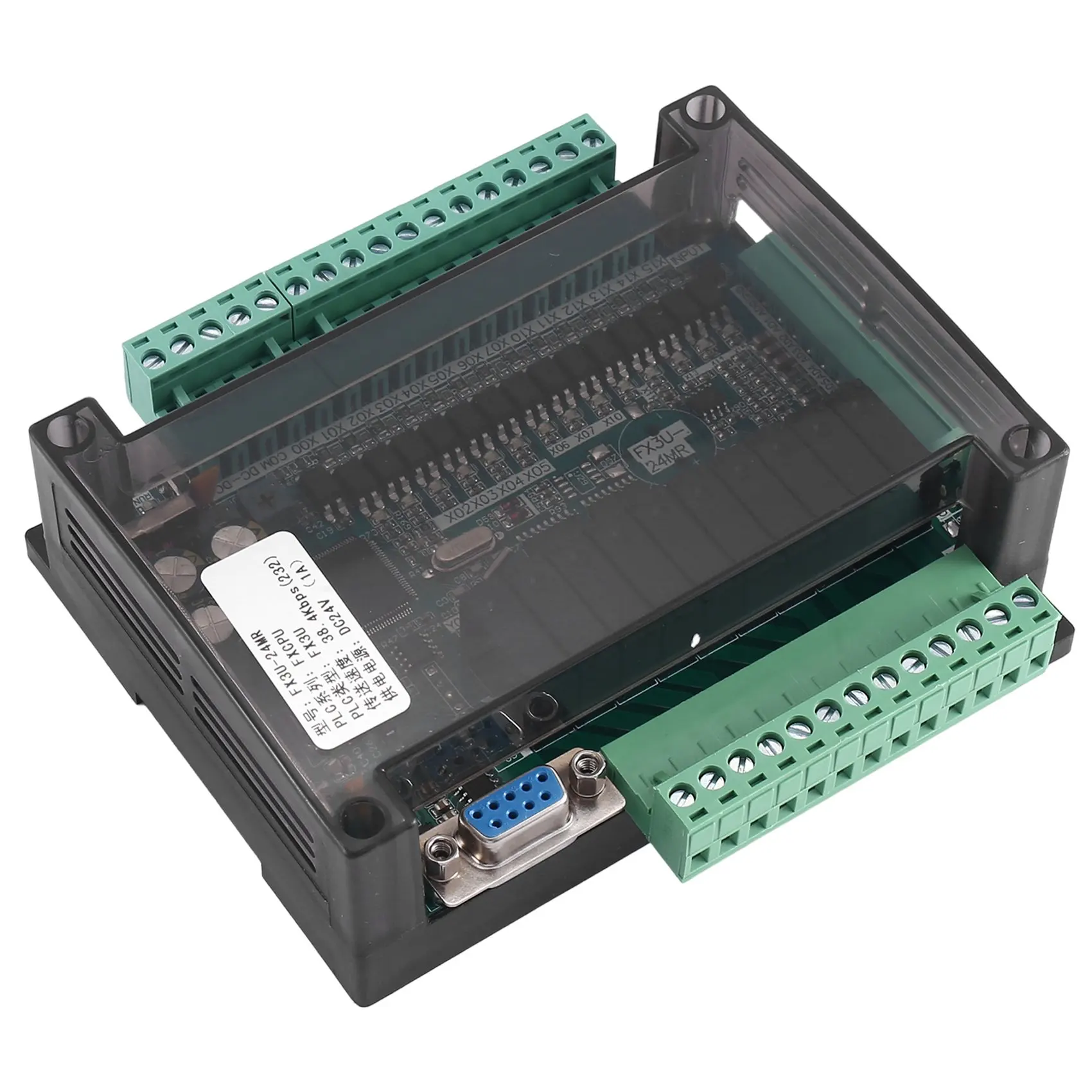 効率的な-plc-産業用制御ボード高速プログラマブル-コントローラー-ボード-fx3u-24mr-シェル付き