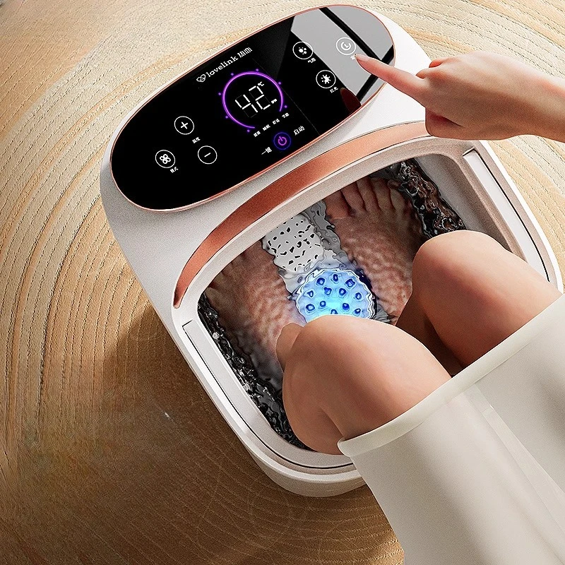 Automatic Heated Foot Bath Massager, Deep Calf Constant Temperature Pedicure Tub Electric Massage Fumigation Footbath Machine