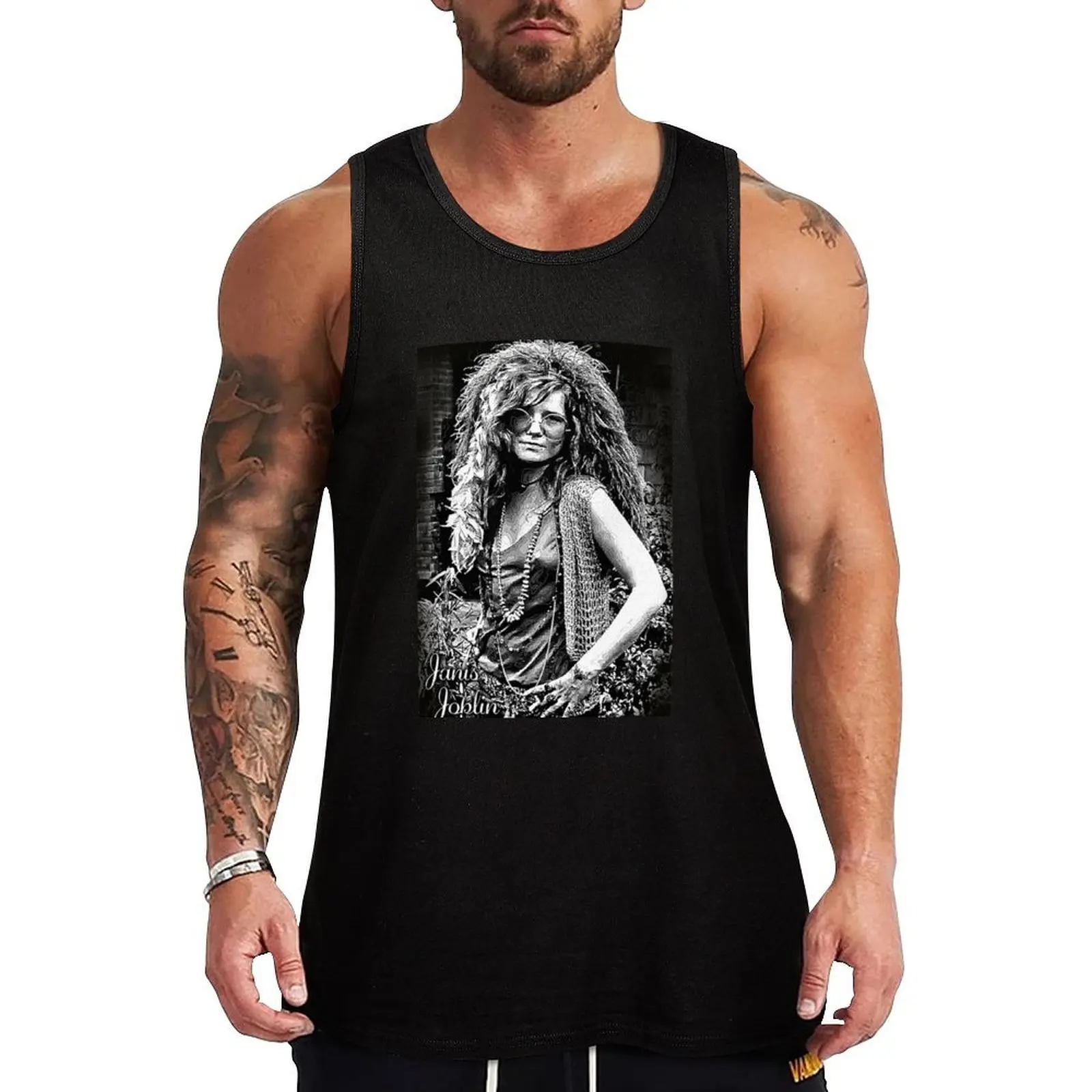 

Janis Joplin Tank Top summer clothes for men Men's summer clothes 2025 Men's summer t-shirt