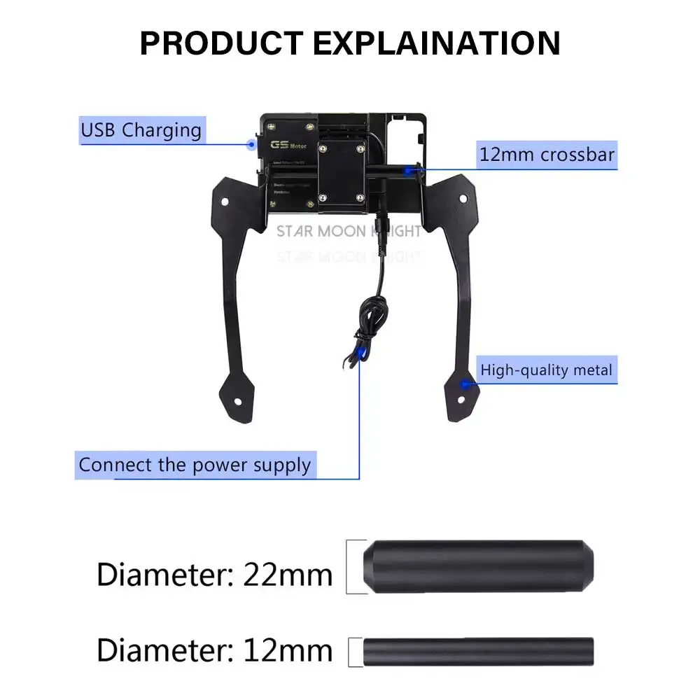 GPS Navigation Bracket For BMW F850GS F 850 GS Adventure 2018-Motorcycle Smart Phone Holder Windshield Fixed Stand