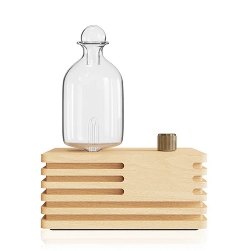 

B90B-бесводные распылители эфирного масла, беспроводной перезаряжаемый деревянный стеклянный диффузор холодного аромата для гостиной, домашнего офиса