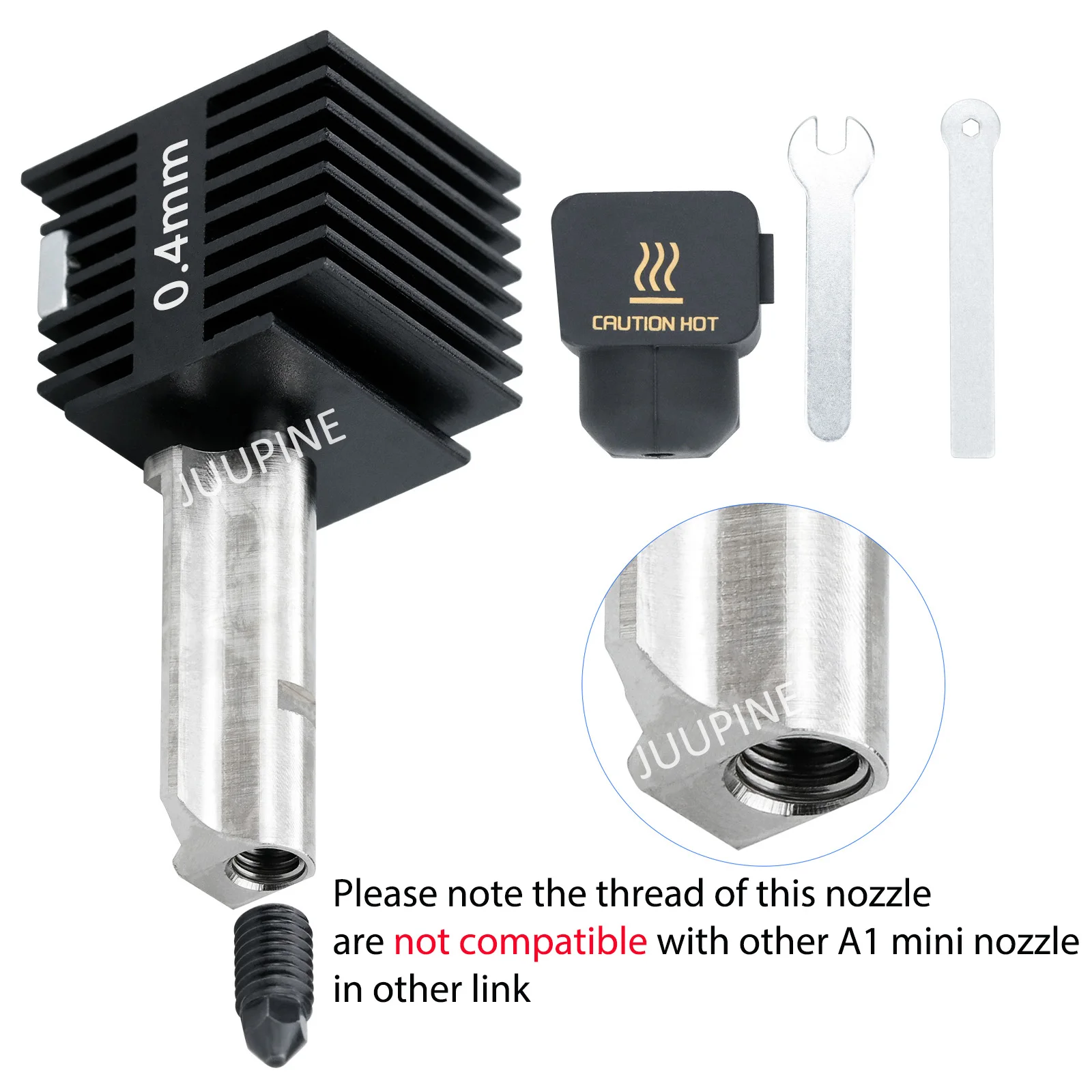 For Bambu Lab A1 Hotend A1 Mini Nozzle Assembly Hotend Kit 0.2/0.4