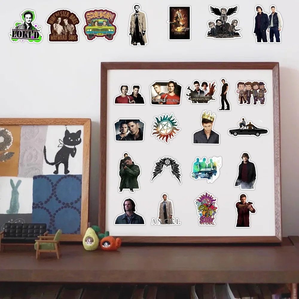 50 pezzi di programma televisivo classico adesivo soprannaturale cartone animato graffiti decorativo laptop chitarra tazza d'acqua custodia per telefono decalcomania impermeabile