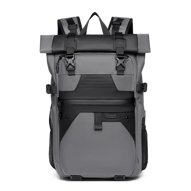 OZUKO Multi-functional Backpack Men's Large Capacity Student Schoolbag Simple Travel Waterproof Backpack Laptop Bag