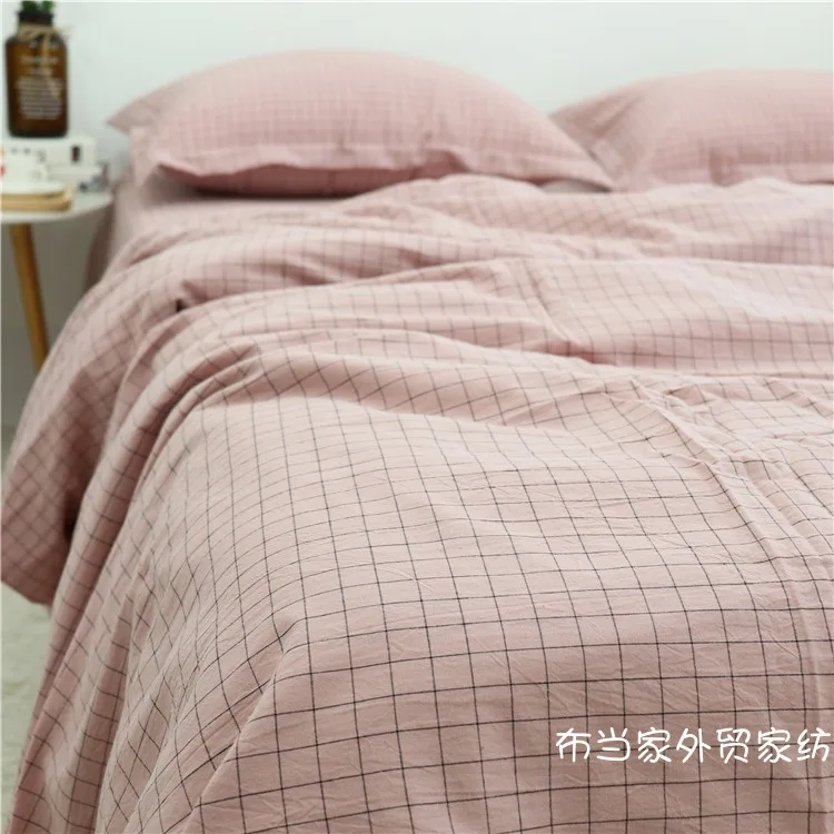 

Cotton Bed Flat Pillowcase Cover Fitted Nordic 3-Piece Modern Hotel Sheet 4-Piece Duvet Soft Comfortable Set Breathable Bedding