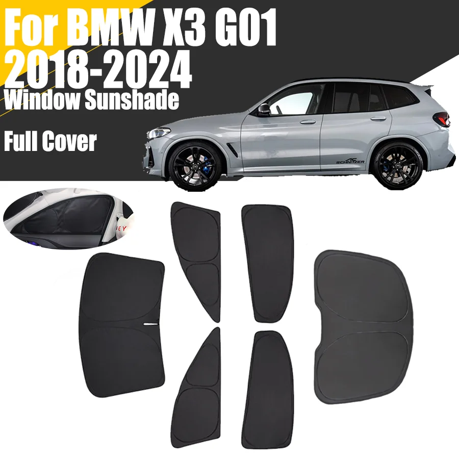 Custom Full Cover Car Window Sunshade For BMW X3 G01 2018 - 2024 Privacy Blind Curtain Front Windshield 2019 2020 2021 2022 2023