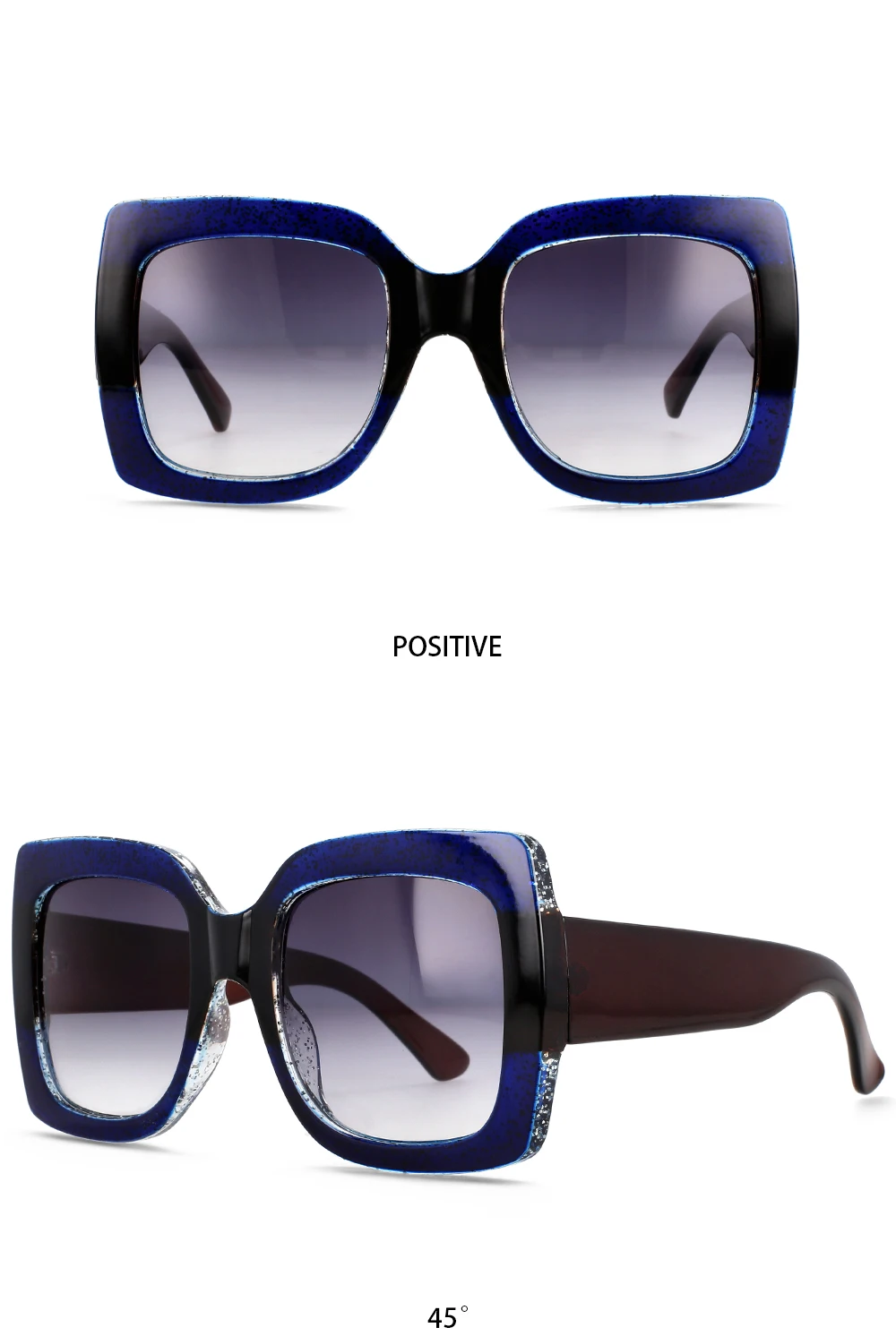 55412 Retro-Quadrat-Sonnenbrille für Damen, Vintage-Stil, großer Rahmen, modische Luxus-Designer-Sonnenbrille, Uv400-Brillen, Trendprodukte – Detail 14