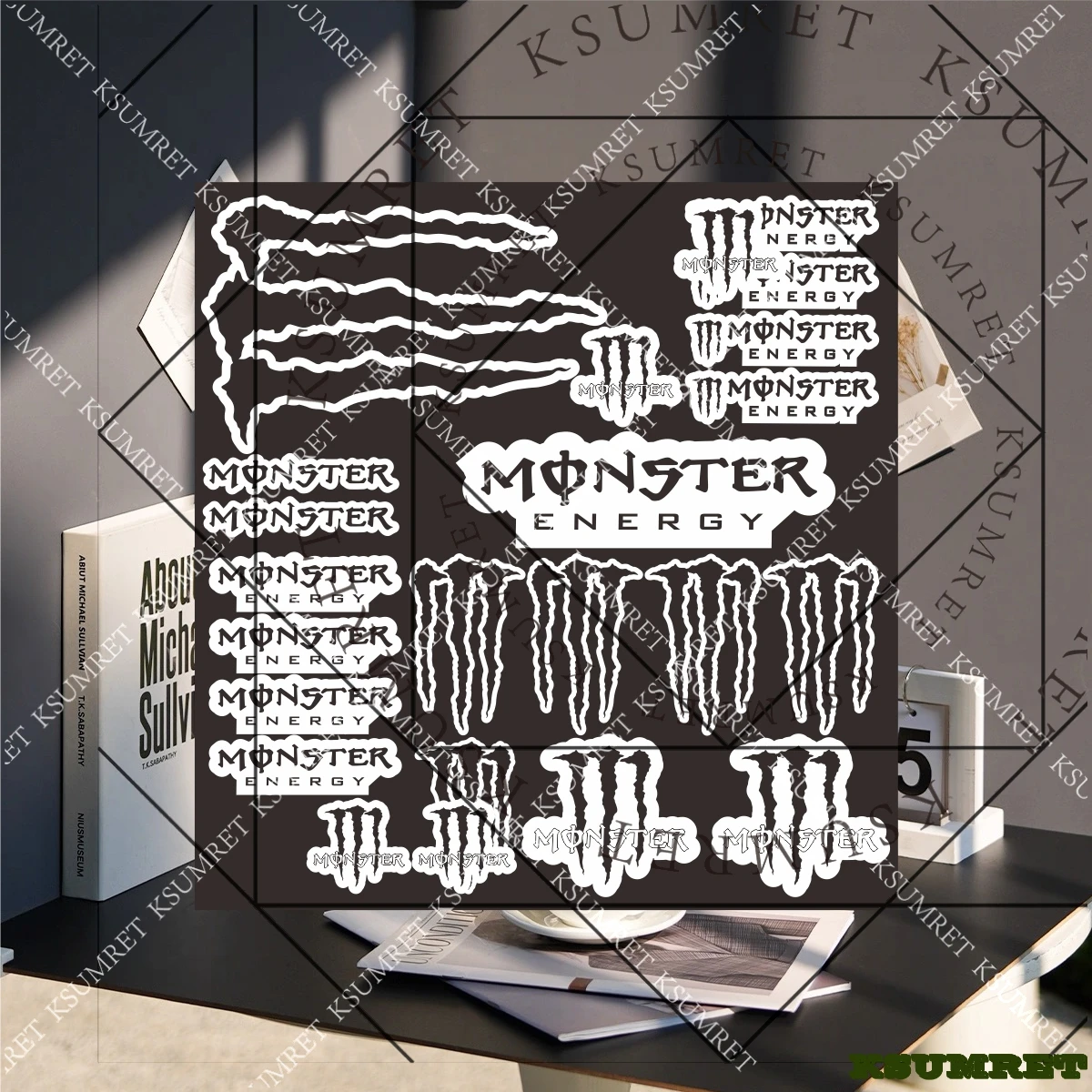 Vinilo para motocicleta Monster Energy, pegatina para almohadilla de depósito